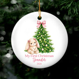 Baby's First Christmas - Personalized Ceramic Ornament, First Christmas Gift, 1st Christmas, Newborn Gift, Baby Shower Gift