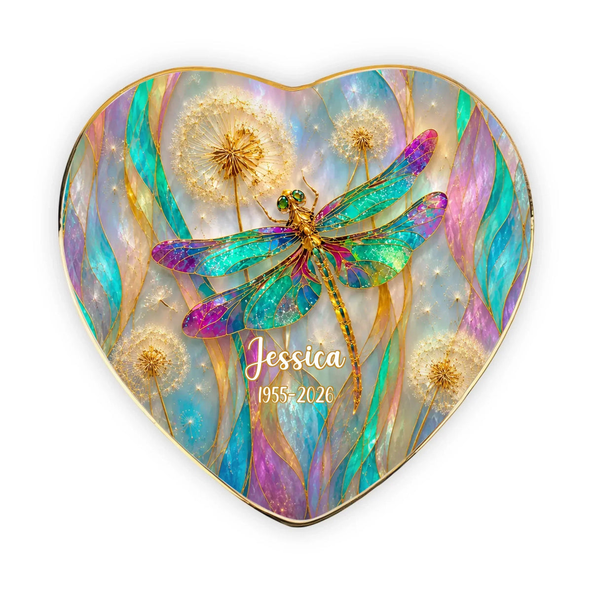 Dragonfly Appear When Your Angel Is Near - Personalized Jewelry Dish, Memorial Gift For Loss Of Loved One