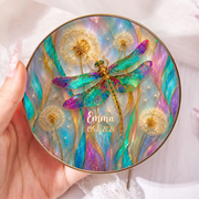 Dragonfly Appear When Your Angel Is Near - Personalized Jewelry Dish, Memorial Gift For Loss Of Loved One