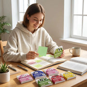 Transparent Pull-Out Sticky Notes (12 Boxes, 960 Sheets Total) - Office & School Supplies, Strong Adhesion, No Residue, 50 Reuses Per Sheet, Suitable for Office Work, Study