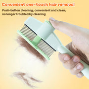 Self-Cleaning Pet Flea Comb & Grooming Brush