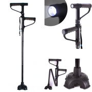 Aluminum alloy with LED light non-slip foldable walking stick