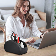 Fintie 5-Compartment Vegan Leather Remote Control Holder - Desk Organizer, Office Accessories, Media Controller Storage for Home & Office Use
