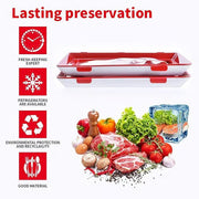 Reusable Eco Food Preservation Tray – Airtight Elastic Film Lid, Stackable, Fridge Safe