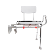 Eagle Health Supplies Tub-Mount Sliding Tub Transfer Bench with Swivel Seat (77762)