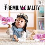 Kids Bump & Go Toy Airplane with LED Lights