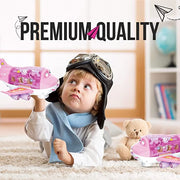 Kids Bump & Go Toy Airplane with LED Lights