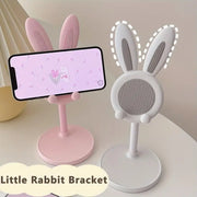 Cute Rabbit Design Phone Holder, Universal Smartphone Holder, Adjustable-Height Phone Stand, Desktop Cellphone Holder Stand for Home Office, Phone Accessories, Cell Phone Mounts, Mobile Mount