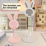 Cute Rabbit Design Phone Holder, Universal Smartphone Holder, Adjustable-Height Phone Stand, Desktop Cellphone Holder Stand for Home Office, Phone Accessories, Cell Phone Mounts, Mobile Mount