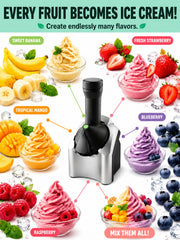 🔥46% OFF + Free Shipping｜One‑Touch Automatic Fruit Ice Cream Maker