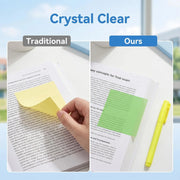 Transparent Pull-Out Sticky Notes (12 Boxes, 960 Sheets Total) - Office & School Supplies, Strong Adhesion, No Residue, 50 Reuses Per Sheet, Suitable for Office Work, Study