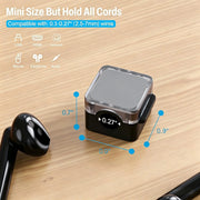 6 Pack Magnetic Cable Clips, Adjustable Cable Holder, Smooth Cord Organizer with Adhesive Backing for Under Desk, Office, Home, Car & Wall