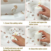 Inflatable Baby Seat — Built-In Pump, Easy to Pack & Store