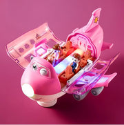 Kids Bump & Go Toy Airplane with LED Lights