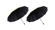 ☔12-Rib Large Foldable Windproof Umbrella