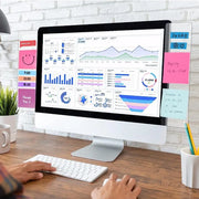 Monitor Memo Board, 2 Counts Computer Message Board, Clear Sticky Note Holder, Desktop Message Office Decor, Desk Organizer, Office Supplies for Women & Men, Office Desk Accessories