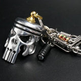 Piston art skull keychain （pendant/flashlight）