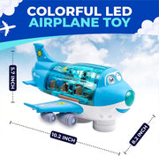 Kids Bump & Go Toy Airplane with LED Lights