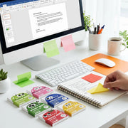 Transparent Pull-Out Sticky Notes (12 Boxes, 960 Sheets Total) - Office & School Supplies, Strong Adhesion, No Residue, 50 Reuses Per Sheet, Suitable for Office Work, Study
