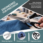 ✂️Stainless Steel Zig Zag Scissors with Serrated Teeth - Perfect for DIY Crafts