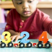 Wooden Magnetic Number & Letter Train Toy