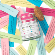 Handmade 90 Day Bible Verses Jar (Free Christian Gift Box)
