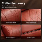 🚗 Ergonomic Memory Foam Car Headrest Pillow – Luxury PU Leather Neck Support Cushion