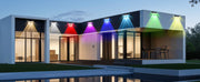 2 Pcs Dual-Head Solar Wall Lights with 9 Color Modes, IP65 Waterproof Outdoor Lights