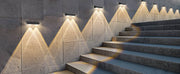 2 Pcs Dual-Head Solar Wall Lights with 9 Color Modes, IP65 Waterproof Outdoor Lights
