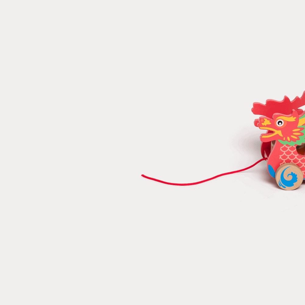 Wooden Dragon Boat Pull Along Toy