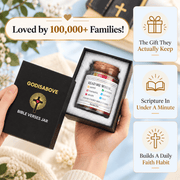 Handmade 90 Day Bible Verses Jar (Free Christian Gift Box)