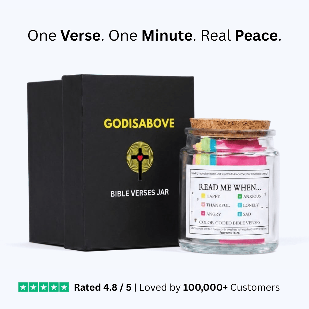 Handmade 90 Day Bible Verses Jar (Free Christian Gift Box)