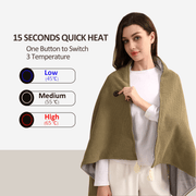 🔥 Saldi di Natale — 50% DI SCONTO!❄️ Resta al Caldo per Tutto l'Inverno — Coperta Scaldante Elettrica Portatile a Scialle