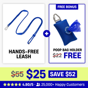 Hands Free Leash + Poop Bag Holder