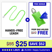 Hands Free Leash + Poop Bag Holder