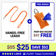 Hands Free Leash + Poop Bag Holder