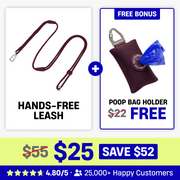 Hands Free Leash + Poop Bag Holder