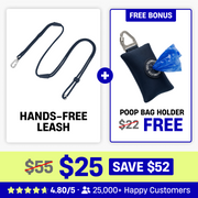 Hands Free Leash + Poop Bag Holder
