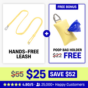 Hands Free Leash + Poop Bag Holder