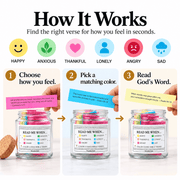 Handmade 90 Day Bible Verses Jar (Free Christian Gift Box)