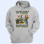 I Just Want To Work In My Garden - Personalized T Shirt