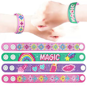DIY Diamond Bracelet Kit for Kids – Sparkle Gem Craft Set, Makes 2 Wristbands