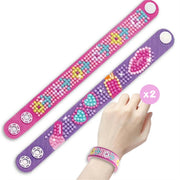 DIY Diamond Bracelet Kit for Kids – Sparkle Gem Craft Set, Makes 2 Wristbands