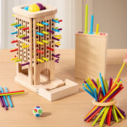 Wooden Colorful Stick Balance Tower Game – STEM Skill Building Toy for Kids