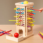 Wooden Colorful Stick Balance Tower Game – STEM Skill Building Toy for Kids