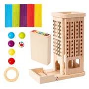 Wooden Colorful Stick Balance Tower Game – STEM Skill Building Toy for Kids