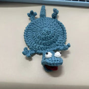 Handmade Crochet Frog Coaster – Cute Animal Cup Mat