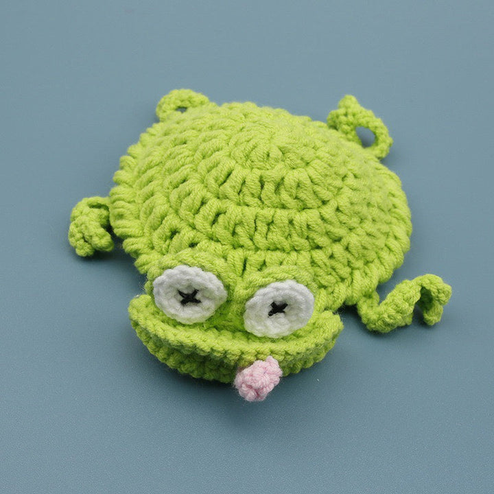 Handmade Crochet Frog Coaster – Cute Animal Cup Mat