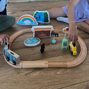 Wooden City & Vehicles Play Set