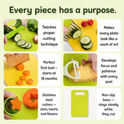 Montessori Toddler Knife Set - Safe Real Cooking Tools